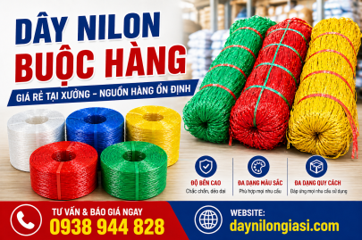 Bán sỉ dây nilon ( cuộn, bó ) buộc hàng tại Củ Chi