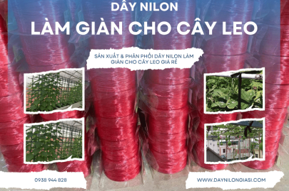 Sản xuất dây nilon làm giàn cho cây leo
